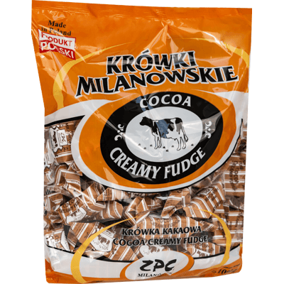 ZPC Milanówek Krówki Milanowskie kakaowe 1000 g ZPC Milanówek Krówki Milanowskie kakaowe 1000 g