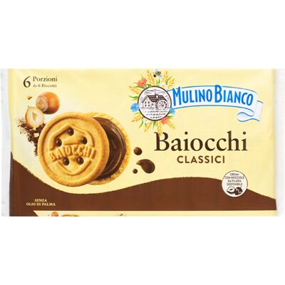 Mulino Bianco Baiocchi Classici Nocciola e Cacao 336g Mulino Bianco Baiocchi Classici Nocciola e Cacao 336g
