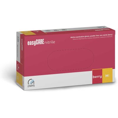 ZARYS Rękawiczki easyCare Nitrylowe Bezpudrowe BERRY 100szt M ZARYS Rękawiczki easyCare Nitrylowe Bezpudrowe BERRY 100szt M