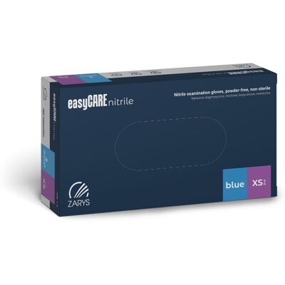 ZARYS Rękawiczki easyCare Nitrylowe Bezpudrowe BLUE 100szt XS ZARYS Rękawiczki easyCare Nitrylowe Bezpudrowe BLUE 100szt XS