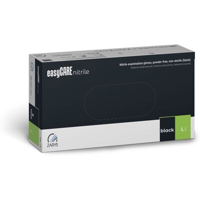 ZARYS Rękawiczki easyCare Nitrylowe Bezpudrowe BLACK 100szt L ZARYS Rękawiczki easyCare Nitrylowe Bezpudrowe BLACK 100szt L
