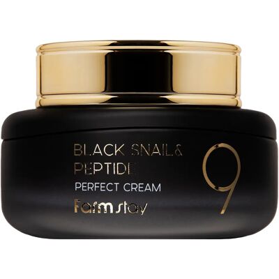 FARM STAY Black Snail & Peptide 9 Perfect Cream - Koreańskie kosmetyki przeciwzmarszczkowe FARM STAY Black Snail & Peptide 9 Perfect Cream - Koreańskie kosmetyki przeciwzmarszczkowe