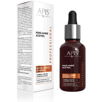 APIS RETIN-AMBRE SYNERGY Mand-Ambre Acid Peel Kwas migdałowy 15% & Kwas bursztynowy 2% 30ml APIS RETIN-AMBRE SYNERGY Mand-Ambre Acid Peel Kwas migdałowy 15% & Kwas bursztynowy 2% 30ml