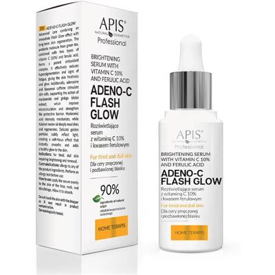APIS Adeno-C Flash Glow Home Terapis Rozświetlające serum do twarzy z witaminą C i kwasem ferulowym 30ml APIS Adeno-C Flash Glow Home Terapis Rozświetlające serum do twarzy z witaminą C i kwasem ferulowym 30ml