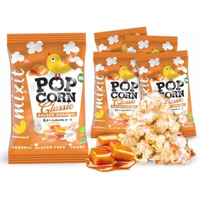 Mixit BIO popcorn do kieszeni - Słony karmel (5 szt. x 13 g) Mixit BIO popcorn do kieszeni - Słony karmel (5 szt. x 13 g)
