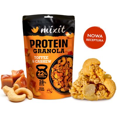Mixit Proteinowa granola z pieca - Toffee & orzechy nerkowca Mixit Proteinowa granola z pieca - Toffee & orzechy nerkowca