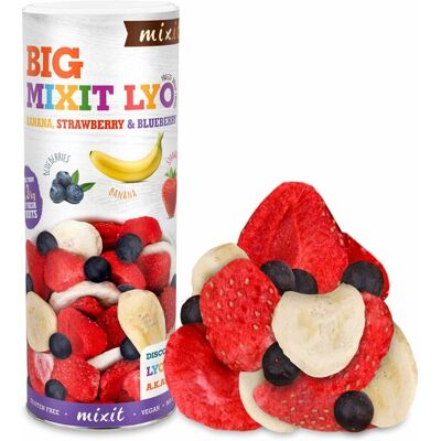 Mixit Duże chrupiące owoce - Banan, truskawka, jagoda Mixit Duże chrupiące owoce - Banan, truskawka, jagoda