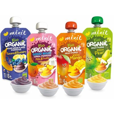 Zestaw degustacyjny BIO owocowych musów Mixit Zestaw degustacyjny BIO owocowych musów Mixit