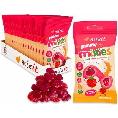 Mixit Owocowe Mixies - naturalne żelki o smaku truskawki i banana (20 szt.) Mixit Owocowe Mixies - naturalne żelki o smaku truskawki i banana (20 szt.)