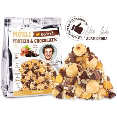 Mixit Proteinowe musli Adama Ondry z czekoladą do kieszeni Mixit Proteinowe musli Adama Ondry z czekoladą do kieszeni