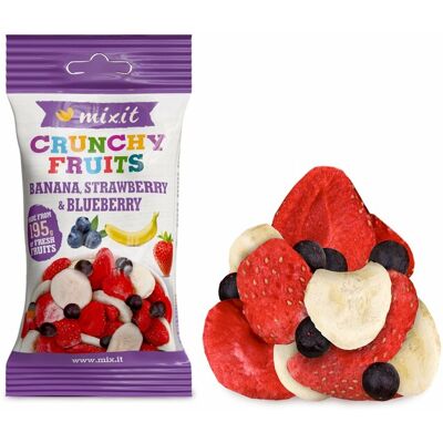 Mixit Chrupiące owoce do kieszeni - Banan, truskawka, jagoda Mixit Chrupiące owoce do kieszeni - Banan, truskawka, jagoda
