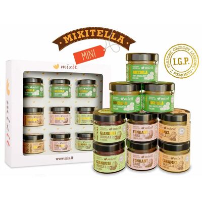 Zestaw prezentowy masła orzechowego MiniMixitell Premium - 9 sztuk Zestaw prezentowy masła orzechowego MiniMixitell Premium - 9 sztuk