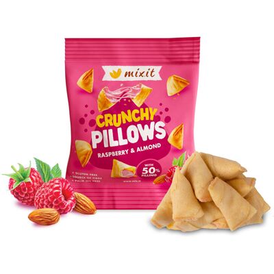 Mixit Chrupiące poduszki zbożowe do kieszeni - Maliny & migdały Mixit Chrupiące poduszki zbożowe do kieszeni - Maliny & migdały