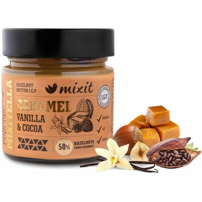 Mixitella Premium - Orzechy laskowe z Piemontu z karmelem Mixitella Premium - Orzechy laskowe z Piemontu z karmelem