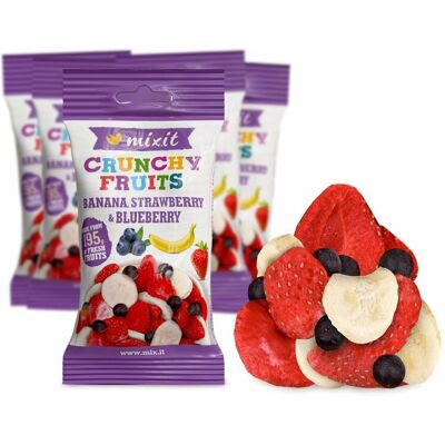 Mixit Chrupiące owoce do kieszeni - Banan, truskawka, jagoda (5 szt.) Mixit Chrupiące owoce do kieszeni - Banan, truskawka, jagoda (5 szt.)