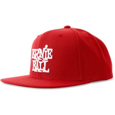 Ernie Ball Stacked Logo Hat Red Ernie Ball Stacked Logo Hat Red