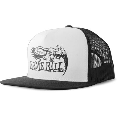 Ernie Ball Eagle Logo Trucker Hat White Ernie Ball Eagle Logo Trucker Hat White