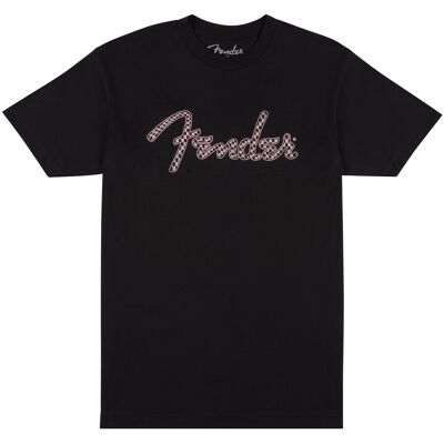 Fender Spaghetti Logo Wavy Checker Tee Pink L Fender Spaghetti Logo Wavy Checker Tee Pink L