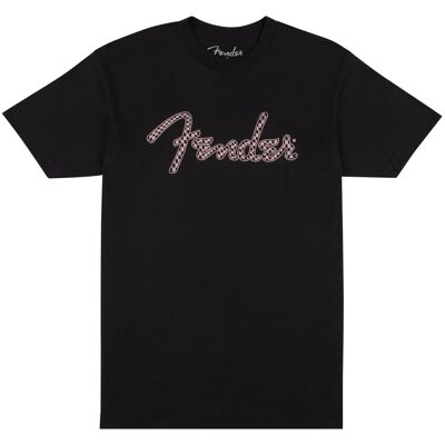 Fender Spaghetti Logo Wavy Checker Tee Pink M Fender Spaghetti Logo Wavy Checker Tee Pink M