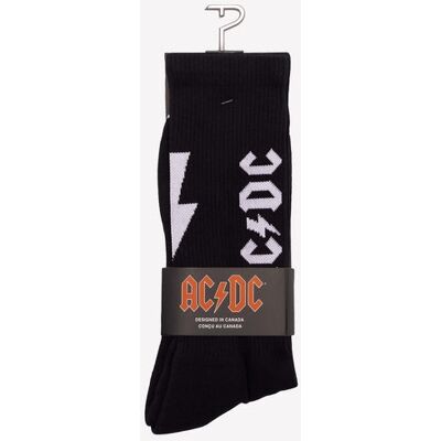 Perri's Leathers ACDC Lightning Strikes Crew Black Perri's Leathers ACDC Lightning Strikes Crew Black