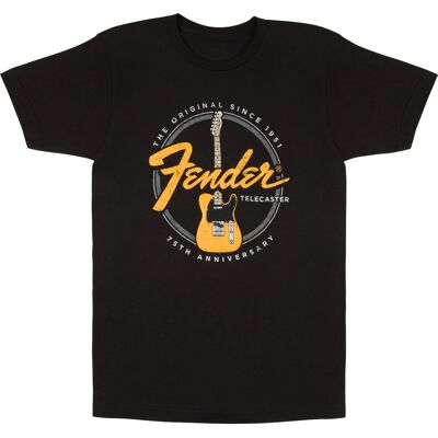 Fender Telecaster 75th Tele Tee Vintage Black XXL Fender Telecaster 75th Tele Tee Vintage Black XXL