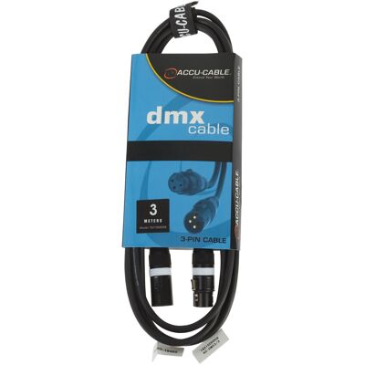 ADJ AC-DMX3/3 3 p. XLRm/3 p. XLRf 3m DMX ADJ AC-DMX3/3 3 p. XLRm/3 p. XLRf 3m DMX