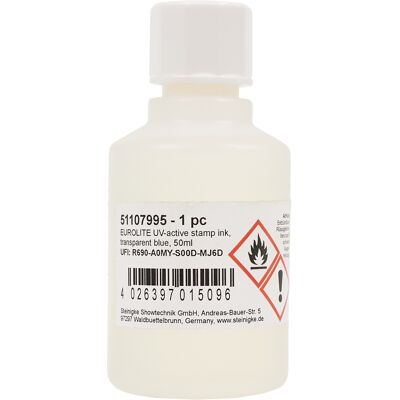 Eurolite UV-Active Stamp Ink Transparent Blue 50 ml Eurolite UV-Active Stamp Ink Transparent Blue 50 ml