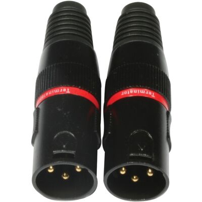 Terminatory DMX XLR 3-pin - Zestaw 2 szt. - Metal, Czarny Terminatory DMX XLR 3-pin - Zestaw 2 szt. - Metal, Czarny