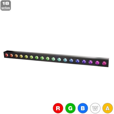 Flash LED WASHER 18x5W RGBWA 5in1 18 SECTIONS - LED Washer Flash LED WASHER 18x5W RGBWA 5in1 18 SECTIONS - LED Washer