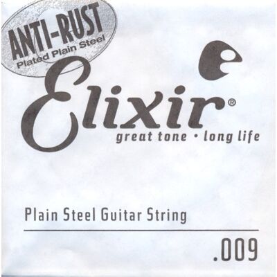 Elixir Anti-Rust Plain Steel Single .009" Elixir Anti-Rust Plain Steel Single .009"