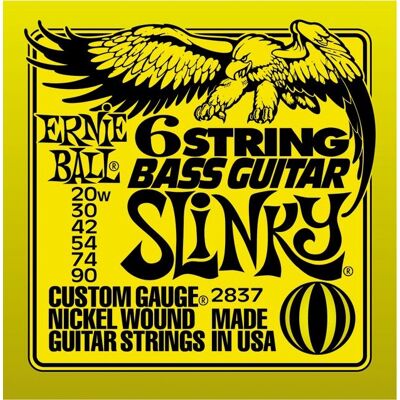 Ernie Ball 2837 Slinky Nickel Wound 29 5/8 Scale 6-String Electric Bas Ernie Ball 2837 Slinky Nickel Wound 29 5/8 Scale 6-String Electric Bas