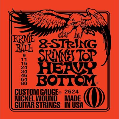 Ernie Ball 2624 Nickel Wound 8-String Skinny Top Heavy Bottom Ernie Ball 2624 Nickel Wound 8-String Skinny Top Heavy Bottom
