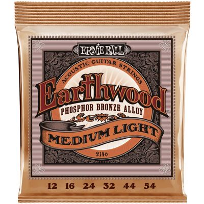 Ernie Ball 2146 Earthwood Phosphor Bronze Medium-Light Ernie Ball 2146 Earthwood Phosphor Bronze Medium-Light