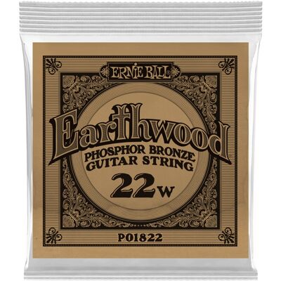 Ernie Ball 1832 Earthwood Phosphor Bronze Single .022 Ernie Ball 1832 Earthwood Phosphor Bronze Single .022
