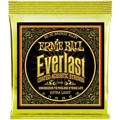 Ernie Ball 2560 Everlast 80/20 Bronze Extra Light Ernie Ball 2560 Everlast 80/20 Bronze Extra Light