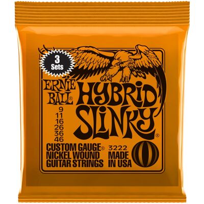 Ernie Ball 3222 Nickel Wound Hybrid Slinky 3 Pack Ernie Ball 3222 Nickel Wound Hybrid Slinky 3 Pack