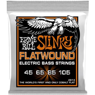 Ernie Ball 2813 Hybrid Slinky Cobalt Flatwound Electric Bass 45-105 Ernie Ball 2813 Hybrid Slinky Cobalt Flatwound Electric Bass 45-105