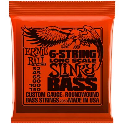 Ernie Ball 2838 Slinky Nickel Wound Long Scale 6-String Electric Bass Ernie Ball 2838 Slinky Nickel Wound Long Scale 6-String Electric Bass