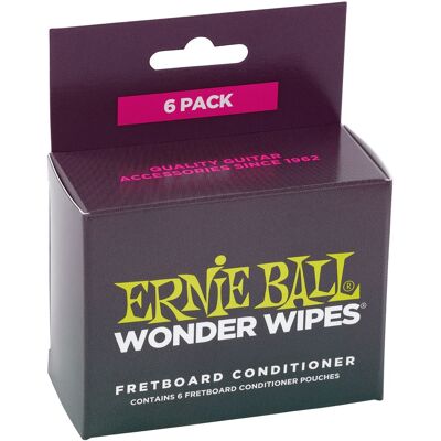 Ernie Ball Wonder Wipes Fretboard Conditioner 6-Pack Ernie Ball Wonder Wipes Fretboard Conditioner 6-Pack