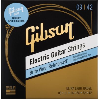 Gibson Brite Wire Reinforced Electric Gutar Strings Ultra-Light Gibson Brite Wire Reinforced Electric Gutar Strings Ultra-Light