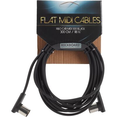 Rockboard Flat MIDI Cable Black 300 cm Rockboard Flat MIDI Cable Black 300 cm