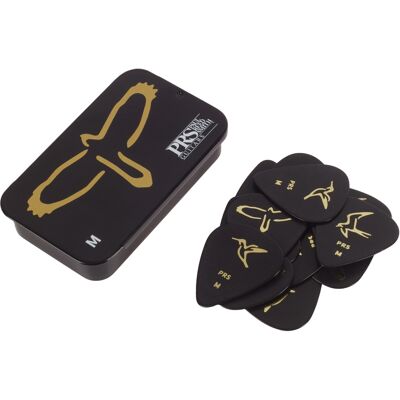 PRS Gold Birds Assorted Picks Tin Medium PRS Gold Birds Assorted Picks Tin Medium