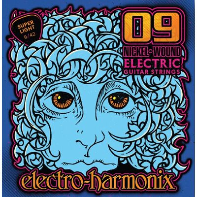 Electro-Harmonix Nickel Wound Electric Guitar Strings 9 Super Light Electro-Harmonix Nickel Wound Electric Guitar Strings 9 Super Light