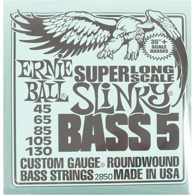 Ernie Ball 2850 Slinky Nickel Wound Super Long Scale 5-String Electric Ernie Ball 2850 Slinky Nickel Wound Super Long Scale 5-String Electric