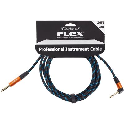 Tanglewood Flex Cable Blue/Black 3 m Angled Tanglewood Flex Cable Blue/Black 3 m Angled