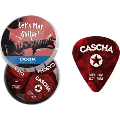 Cascha Guitar Pick Set Box Medium 24 pcs + metal box Cascha Guitar Pick Set Box Medium 24 pcs + metal box