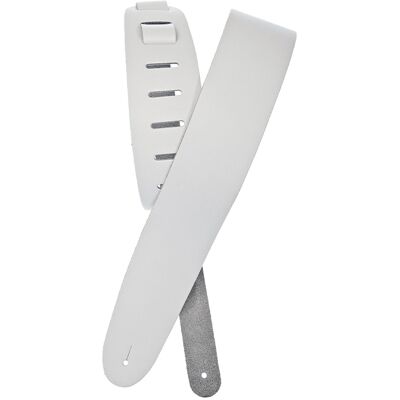 D'Addario Basic Classic Leather Guitar Strap White D'Addario Basic Classic Leather Guitar Strap White