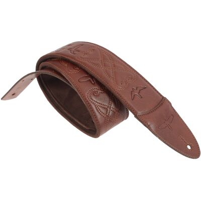 PRS 2.4" Padded Guitar Strap w/RAS Custom Leather Faux Birds Sanguine PRS 2.4" Padded Guitar Strap w/RAS Custom Leather Faux Birds Sanguine