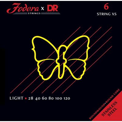 DR Strings Fodera Nickel 6 Light XS 28120 DR Strings Fodera Nickel 6 Light XS 28120
