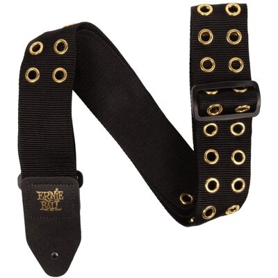 Ernie Ball Premium Strap Hole Lotta Metal Gold Ernie Ball Premium Strap Hole Lotta Metal Gold